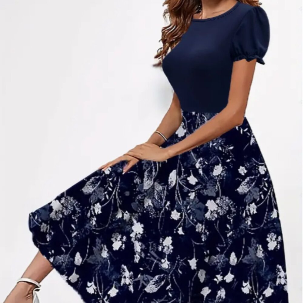 2 Blossoming Floral Print Temu Dresses NWOT